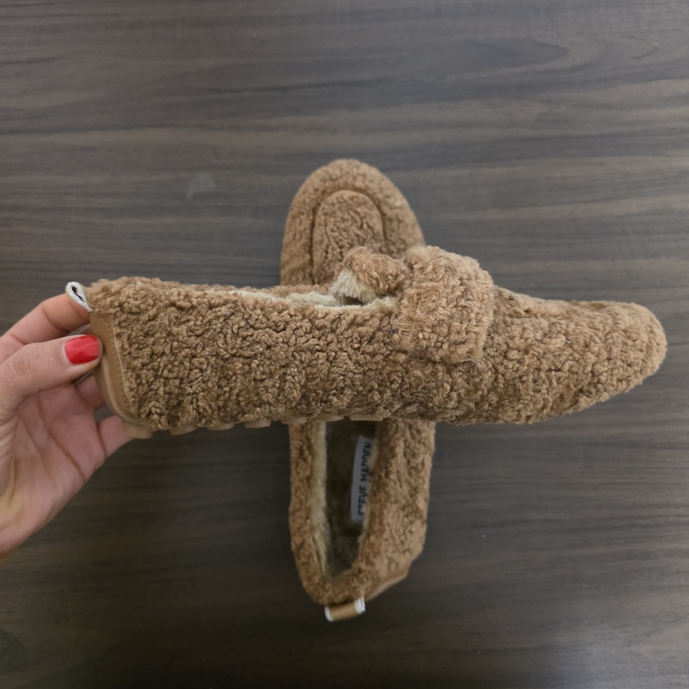 Steve Madden Brown Fuzzy Moccasins